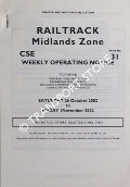 Book cover of Weekly Operating Notice containing Temporary Speed Restrictions, Engineering Arrangements, Signalling & Permanent Way Alterations, General Instructions and Notices, 26 October to 1 November 2002 by Railtrack Midlands